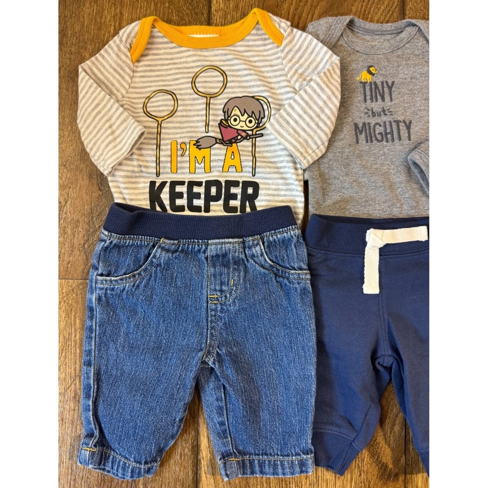 Baby Boy Newborn Outfits Shirts Pants Jeans Bodysuits Clothes Lot Harry Potter - Picture 4 of 15